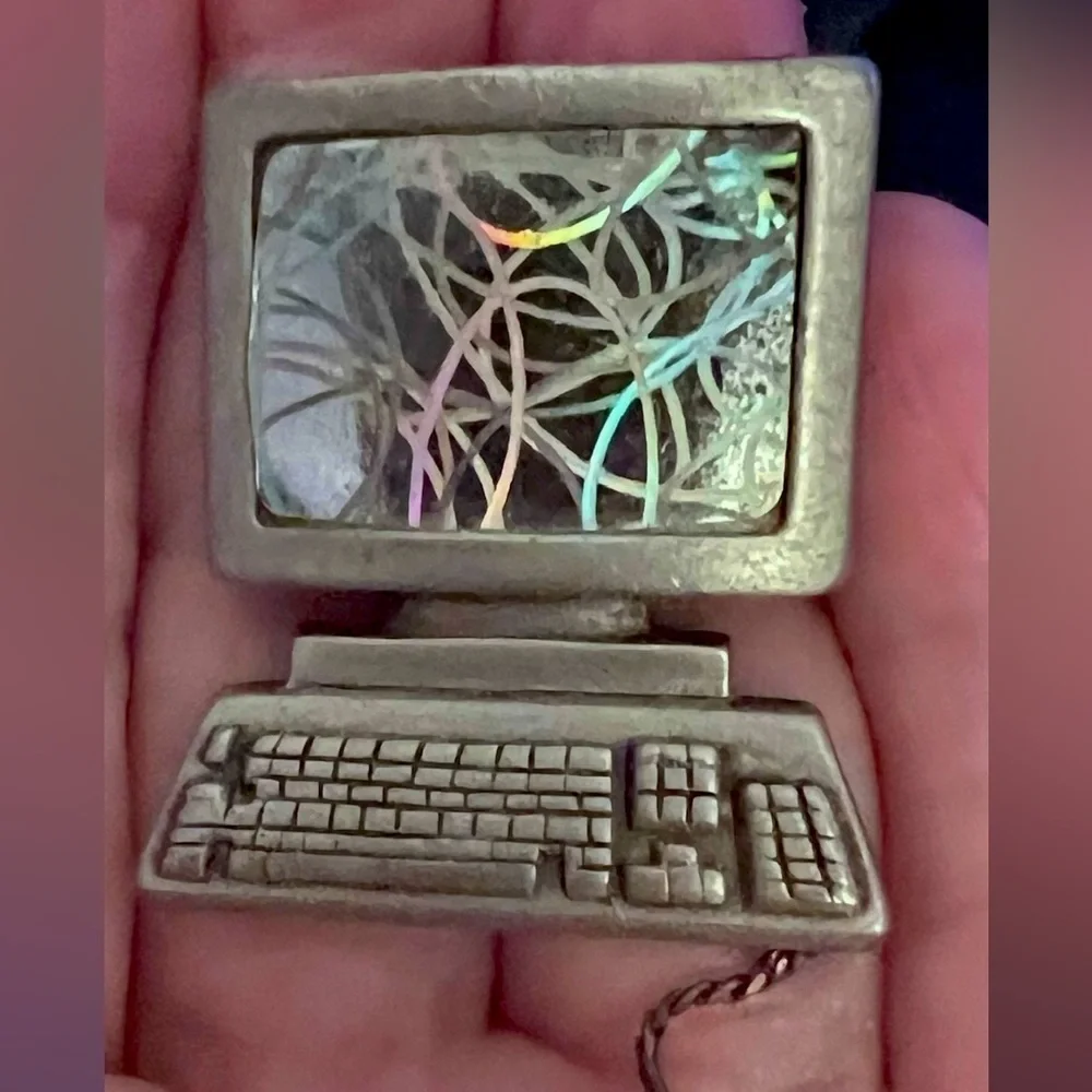 JJ Vintage Computer Brooch